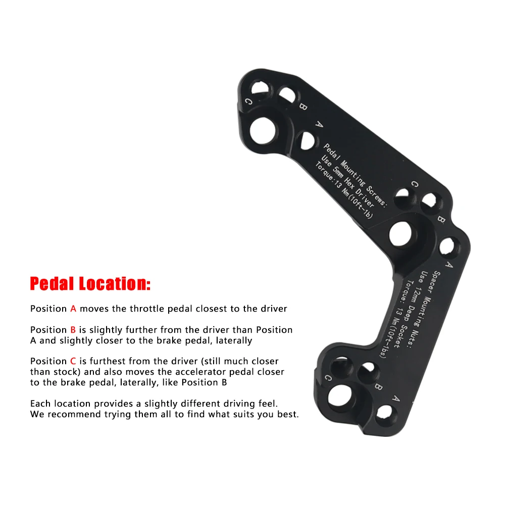 Black Aluminum Throttle Pedal Spacer For Honda Civic Jazz Fk2 Fk8 Gk5 14+ Rhd(Right-hand drive)