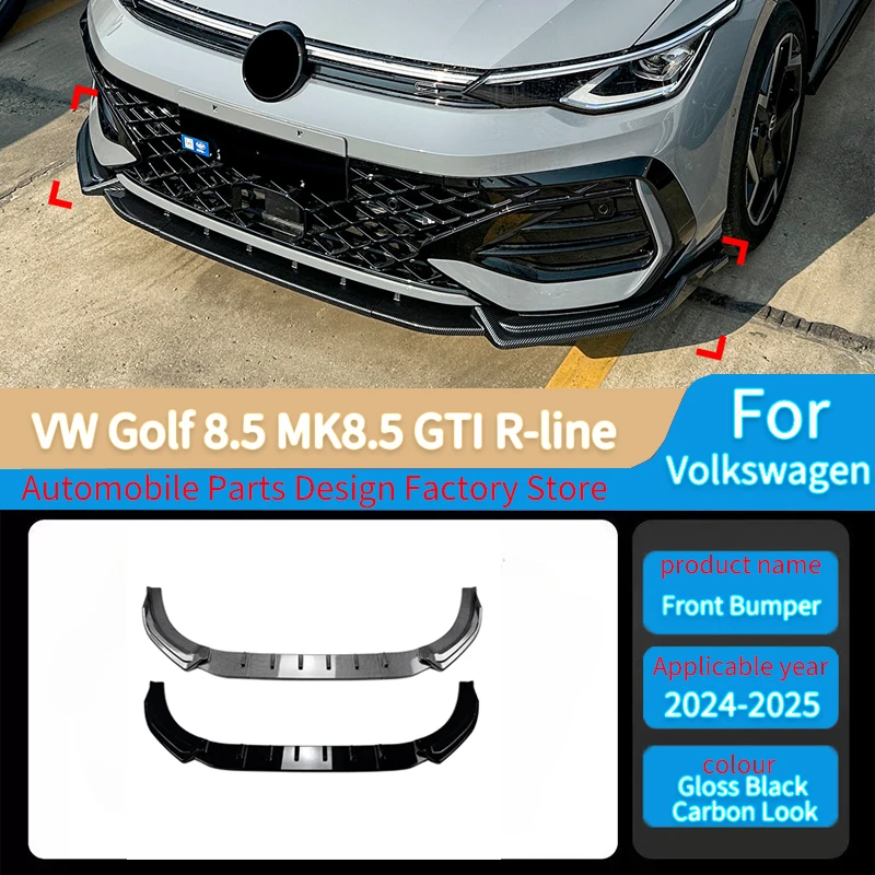 

Передний бампер для Volkswagen VW Golf 8.5 MK8.5 GTI R-line 2024-2025, автомобильный сплиттер, спойлер, диффузор, защита кузова, аксессуар