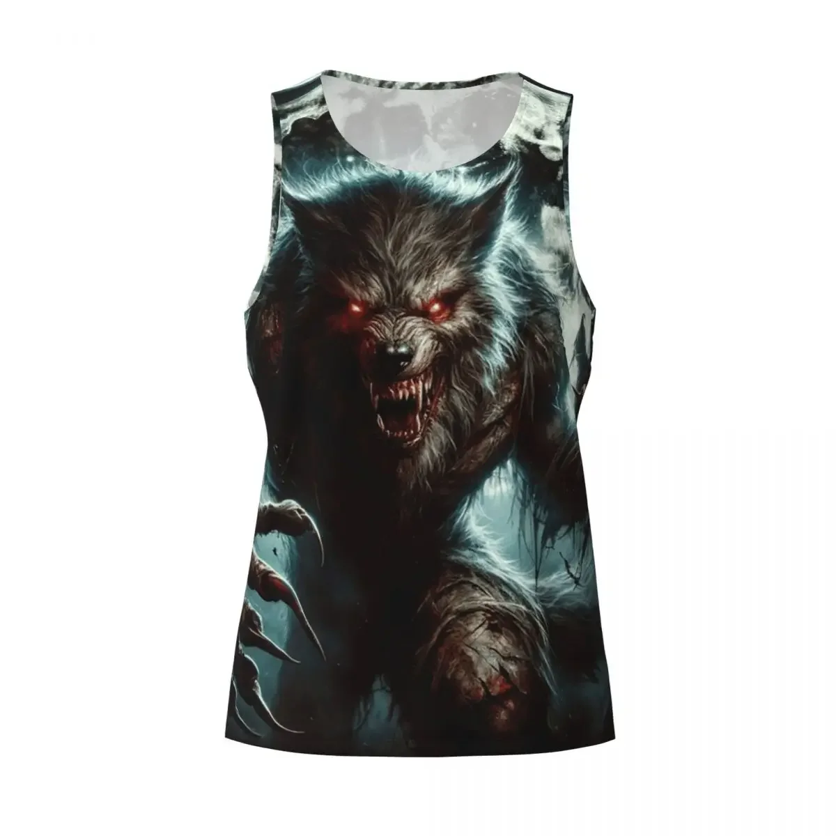 Quick Dry Werewolf In The Moonlight Gym Tank Muscle Sleeveless Shirt Bodybuilding Breathable Vest