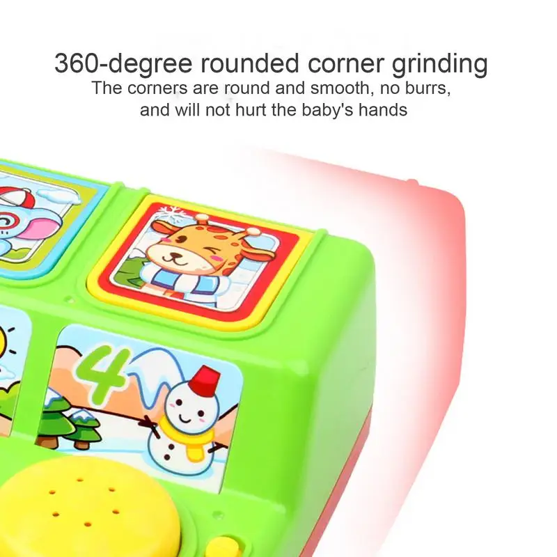 Kids Press Button Toys Button Box Treasure Box 4 Cartoon Animal Toddler Learning Toys Animal Color Sorting Toys Toddler Toys