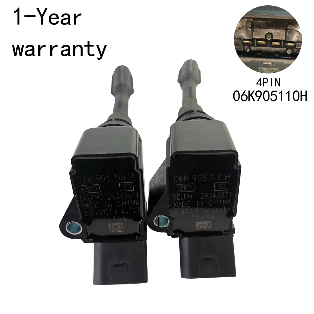 

2pcs Ignition Coils 06K905110H 06H 905 110H For 1.8T/2.0T VW Golf Lamando Magotan Passat Teramont Tiguan Audi A4L Q3