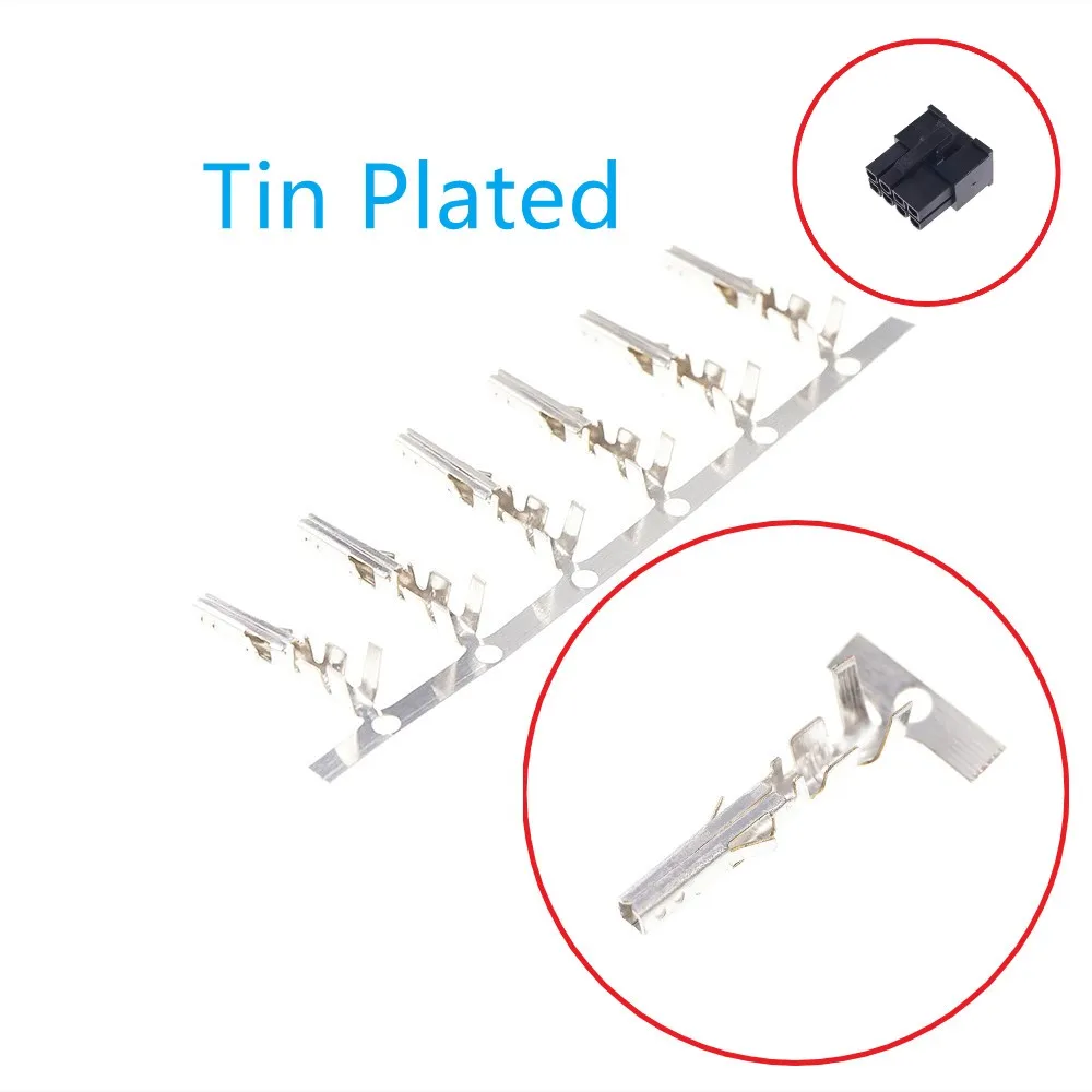 200PCS 4.2 mm Female  ATX PCI-E PSU PCI Express Power Connector Tin Plate Crimp Pin Contact for Plug Housing 5556PBTL