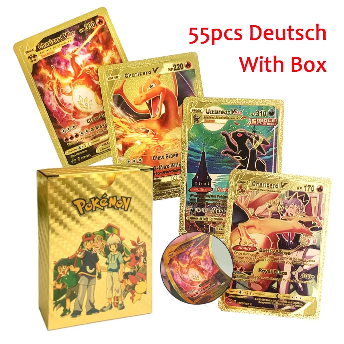 11-110Pcs Pokemon Cards German Spanish French English Vmax GX Energy Card Pikachu Rare Collect Trading Battle Trainer Gifts Toys