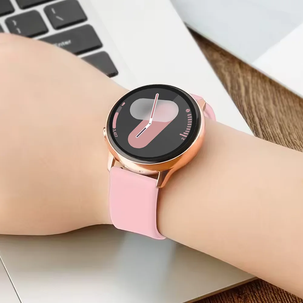 Спортивный силиконовый ремешок 20 мм для Samsung Galaxy Watch 7/6/5/4 40 мм 44 мм 5Pro 45 мм, ремешок для часов 6 4 Classic 47 мм 43 мм Correa