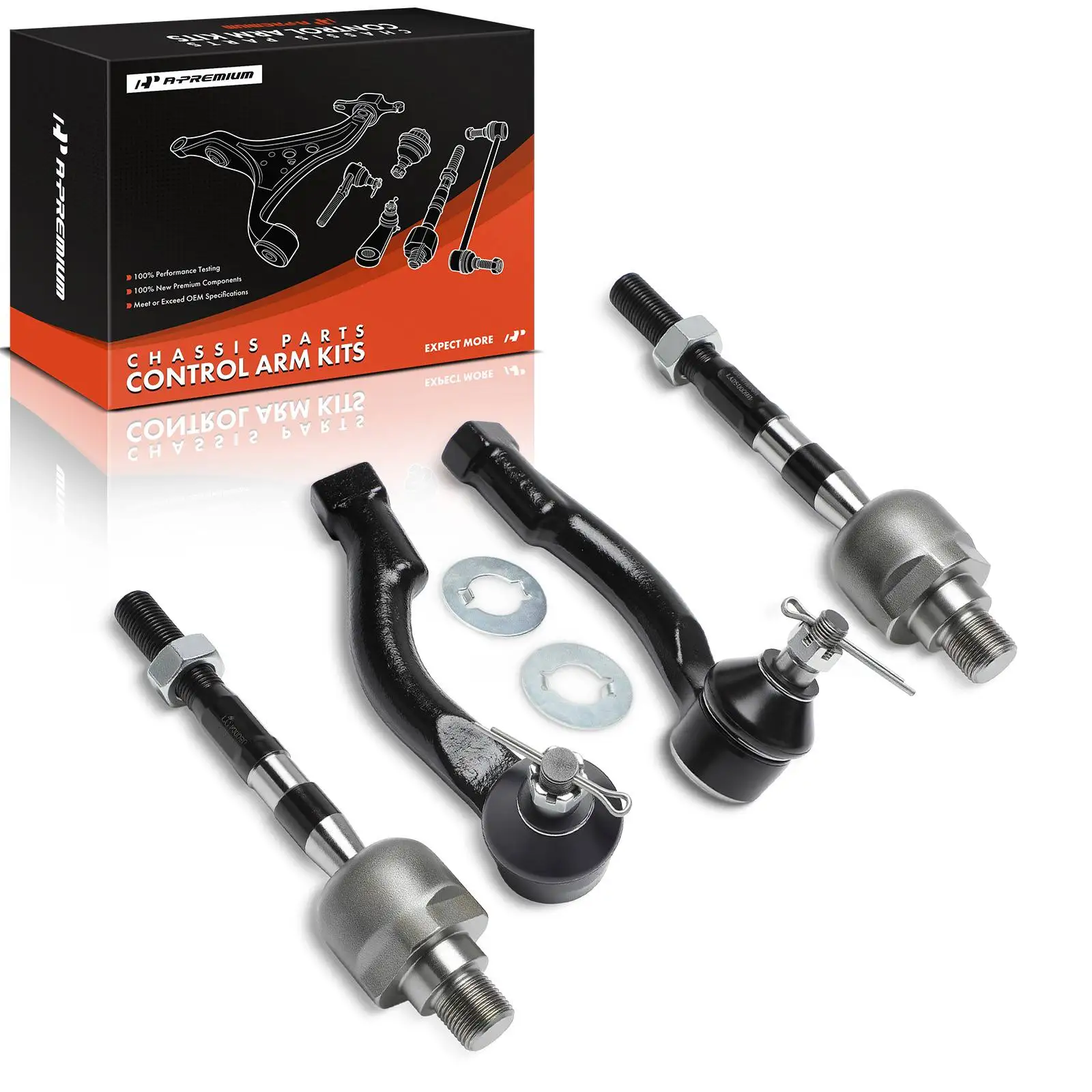 A-Premium 4x Front Inner & Outer Steering Tie Rod End Kit for Kia Sorento 2003-2009
