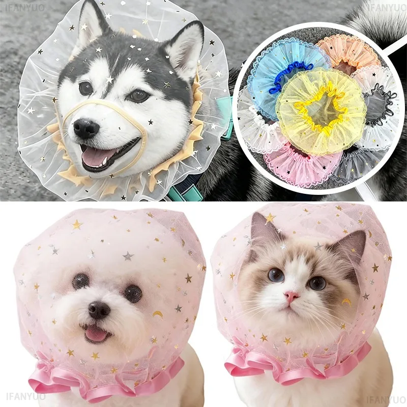 Pet Mesh Anti Eating Head Cover for Dogs Breathable Muzzle Sleeve Portable Outdoor Walking Supplies Pet Decor Accessories