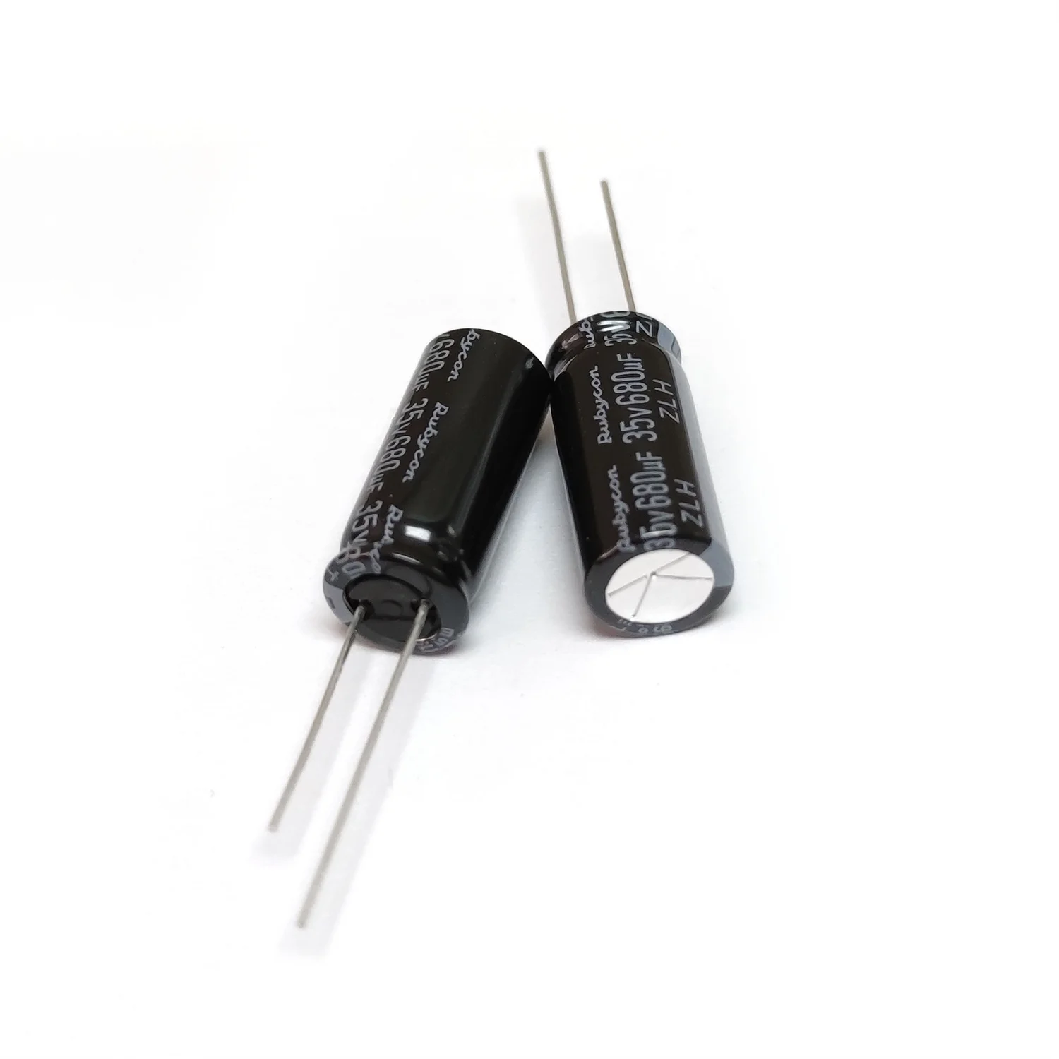 

10 шт. 35V680UF ZLH 10X23 RUBYCON оригинальные новые алюминиевые электролитические конденсаторы 35ZLH680MEFC10X23 с низким импедансом и длительным сроком службы