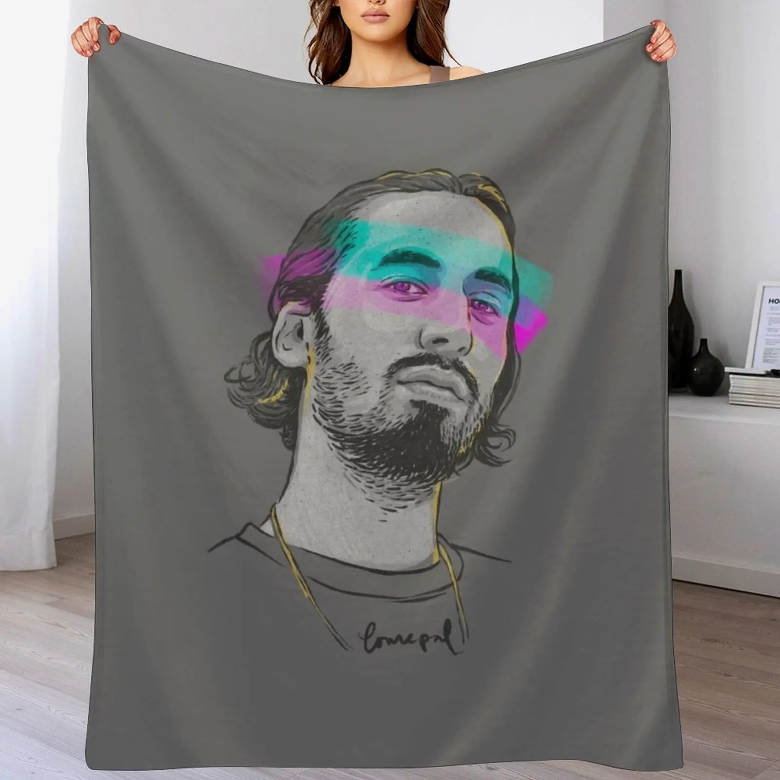 Lomepal iconic portrait Throw Blanket Luxury Thicken Flannels Blankets