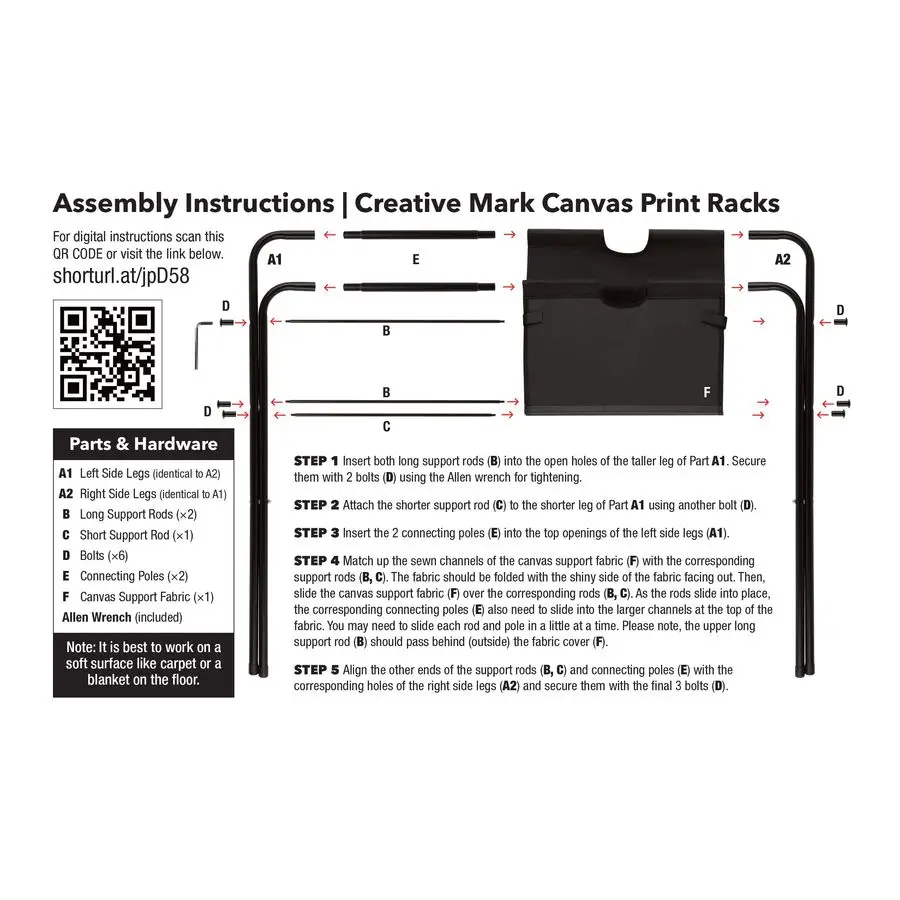 Folding Canvas Jumbo Print Rack Artist Gallery Portable Display Rack for Posters, Artwork, Prints, Canvas, Panels, Galleries, St