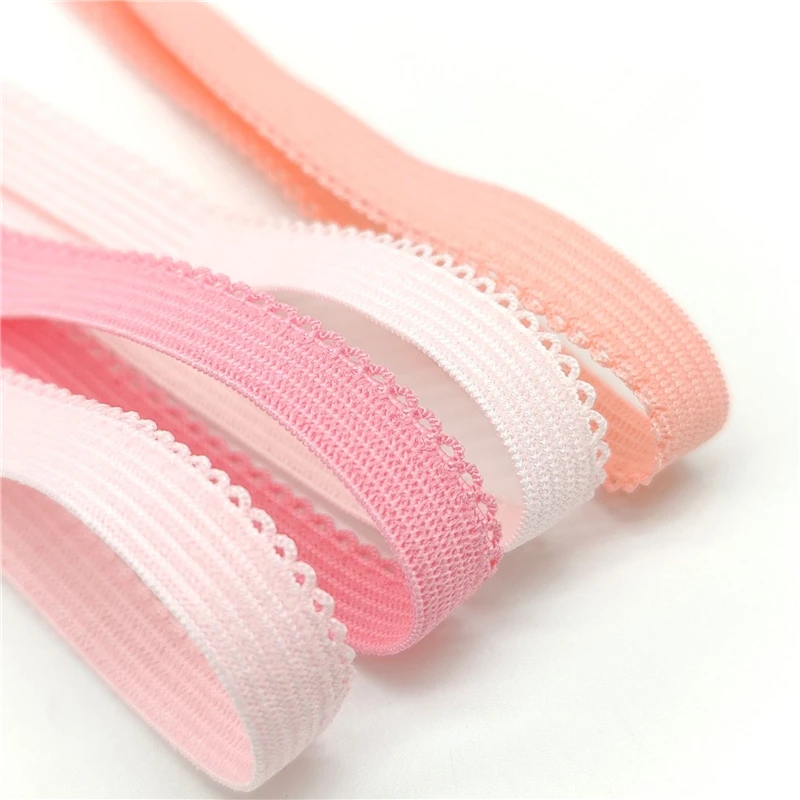 5yards 10mm Elastic Lace Ribbon Fold Over Spandex Elastic Band For Sewing Lace Trim DIY Headband Underwear Lingerie Accessory