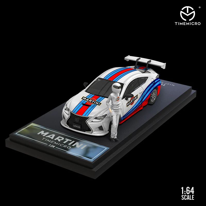 TimeMirco TM 1:64 PAMDEM ROCKET BUNNY RCF Martini White /Black with figure  Model Car