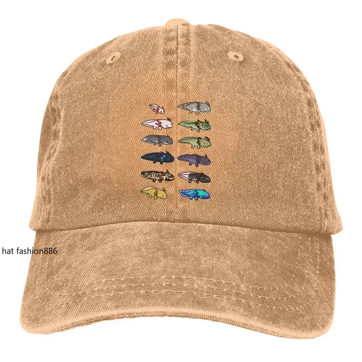 Morphs Colors Baseball Cap Men Cowboy Hats Women Visor Protection Snapback Axolotl Lover Caps