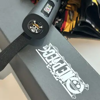 海賊王路飛雨傘動畫自動開合傘新款自動十骨傘黑色膠防曬傘 10 最佳銷售 可愛雨傘 - №8