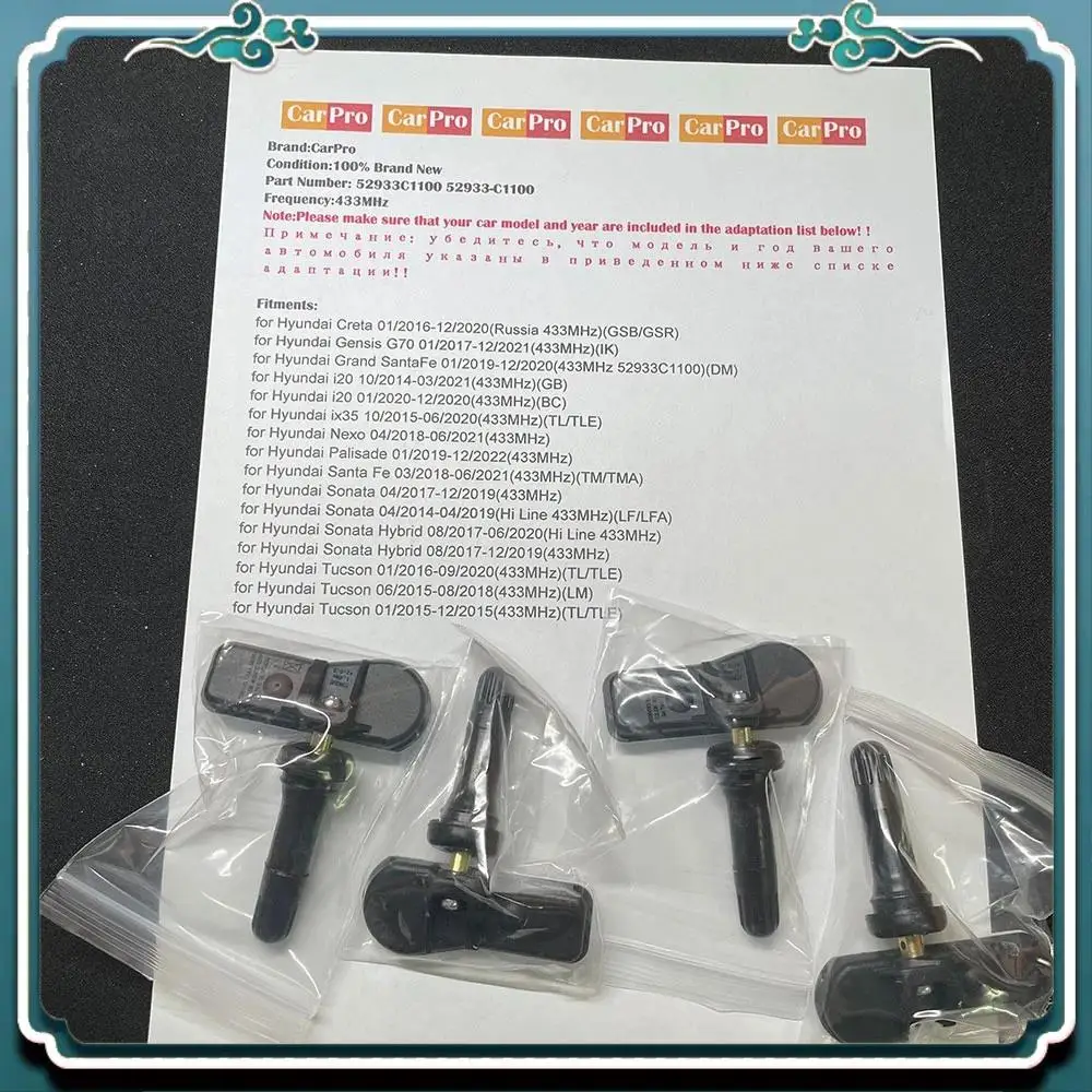 قسط 52933-C1100 مستشعر ضغط الإطارات مسجلة تلقائي لشركة هيونداي Ix25 Creta 2016 2017 2018 2019 2020 #1