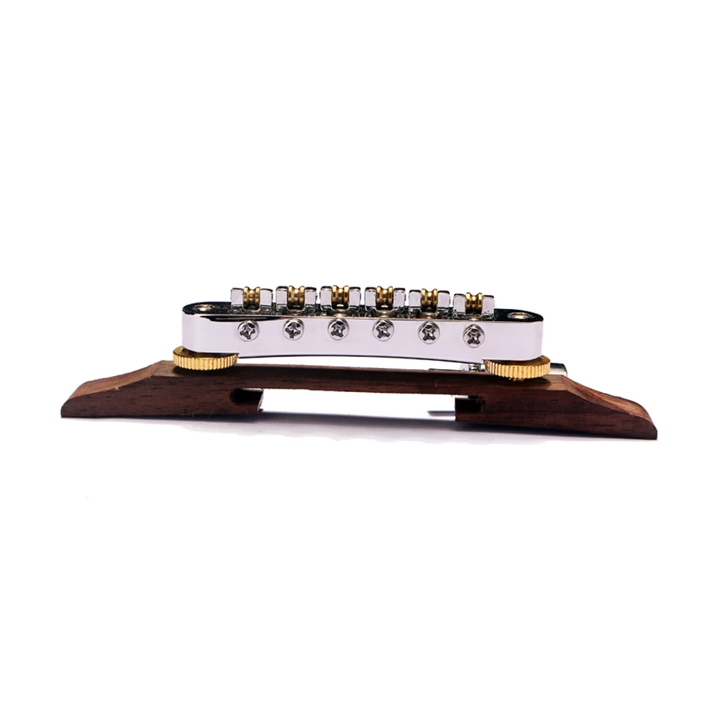 

Rosewood Adjustable Archtop Guitar Bridge Tailpiece 13 8x1 5x3 6cm Nickel Wheels Roller Saddles Self Base For Jazz Parts