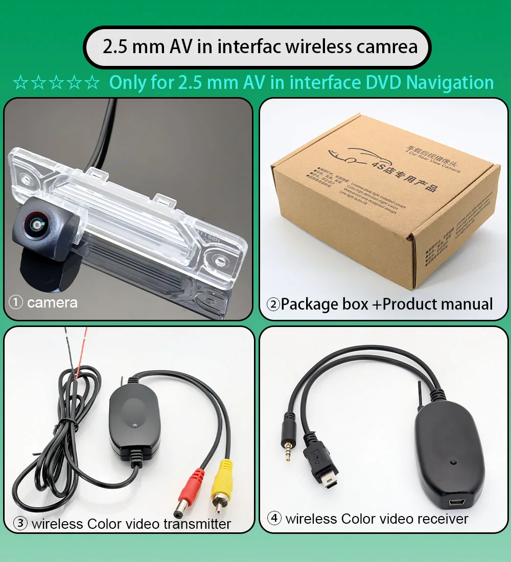 2.4 Ghz Wireless FishEye HD Car Rear View Camera For Nissan Cefiro Maxima A33 For Infiniti I30 I35