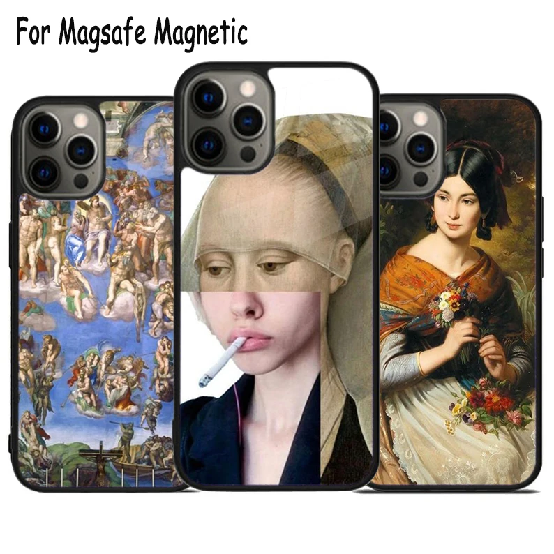 Ceiling at Versaille Renaissance Wireless Magsafe Phone Case For iPhone 15 16 14 13 11 12 Pro Max Plus Magnetic Bumper Cover