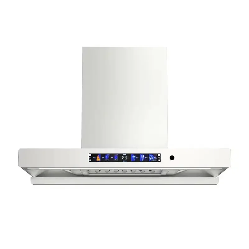 Z Z top suction range hood household kitchen white body large suction T-type range hood