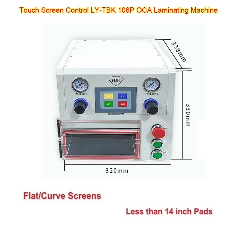 

Управление сенсорным экраном LY-TBK 108P OCA Ламинатор 14 дюймов с универсальным изогнутым экраном Док-станция для ламината Высокое качество