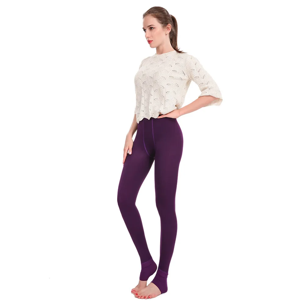 Damen-Perlen-Samt-Leggings mit Fleecefutter, dicke warme einteilige Thermohose für Herbst und Winter, dehnbare Damen-Unterhose. – Detail 10