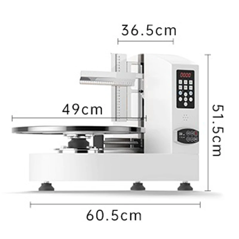 Fully automatic 12-inch/16-inch cake spreading machine, automatic cream scraping machine, cake shop machine, cake cream tiler