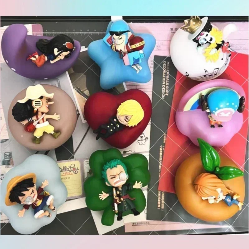 

One Piece Luffy Zoro Nami Blind Box Series Ночник Sanji Chopper Аниме Фигурки Sweet Dream Led Mystery Box Игрушка Орнамент Подарок