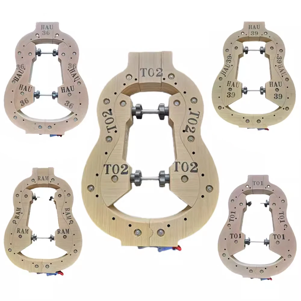 Classical guitar production assembly inside and outside mold Sound Beam Model Assembly Mold