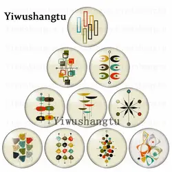 Nice eometric graph Irregular pattern 10pcs mixed 12mm/20mm/25mm/30mm Round photo glass cabochon demo flat back Making findings
