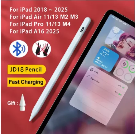 

Карандаш для Apple iPad со стилусом с отклонением ладони для iPad Air M2 Pro 13 Pro 12.9 10 Gen 7th 8th 9th 10.2 для iPad Pencil