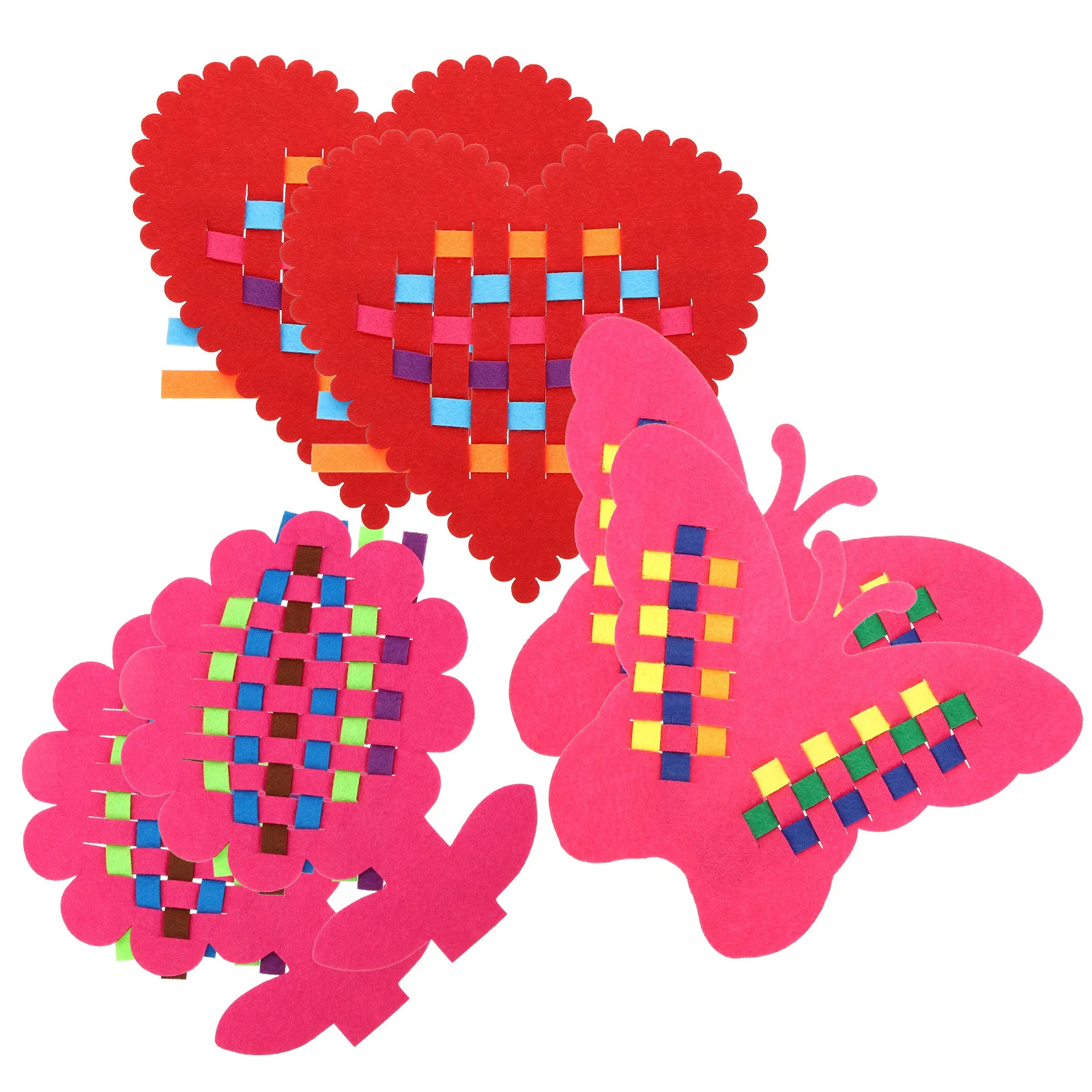 

6Pcs Creative Knitting Heart Flower Butterfly Weaving Craft Early Education Kids Game Home Kindergarten Parent-Child Activity