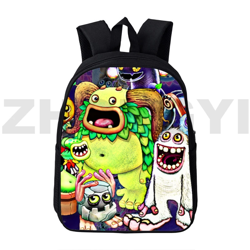

New Design Students Anime My Singing Monsters 3D Backpacks Kawaii Cartoon Merch School Bags 16 Inch Quality Nylon Travel Bag
