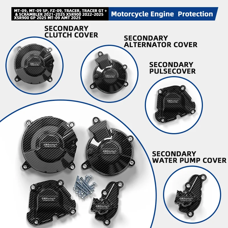 إكسسوارات الفقرة موتو لياماها MT-09 ATM 2025/SP & YZF-R9 غطاء النبض الثانوي GBracing صالح FZ-09 الراسم/GT + تشويش إذاعي 2021-2025 #1