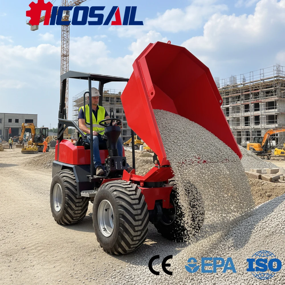 

Custom D130 Mini Dump Truck Euro 5 Engine CE Certified Compact Tipper for Construction and Farm Use