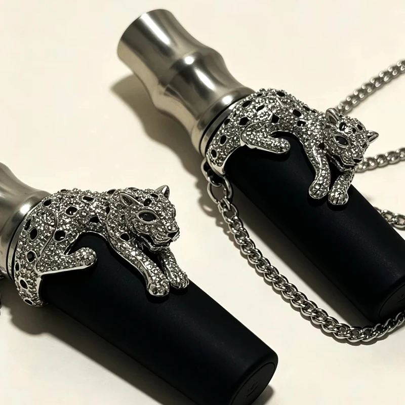 Stylish Accessories 304 Stainless Steel Portable shisha Mouthpiece leopard Design Hookah Tip home accessories