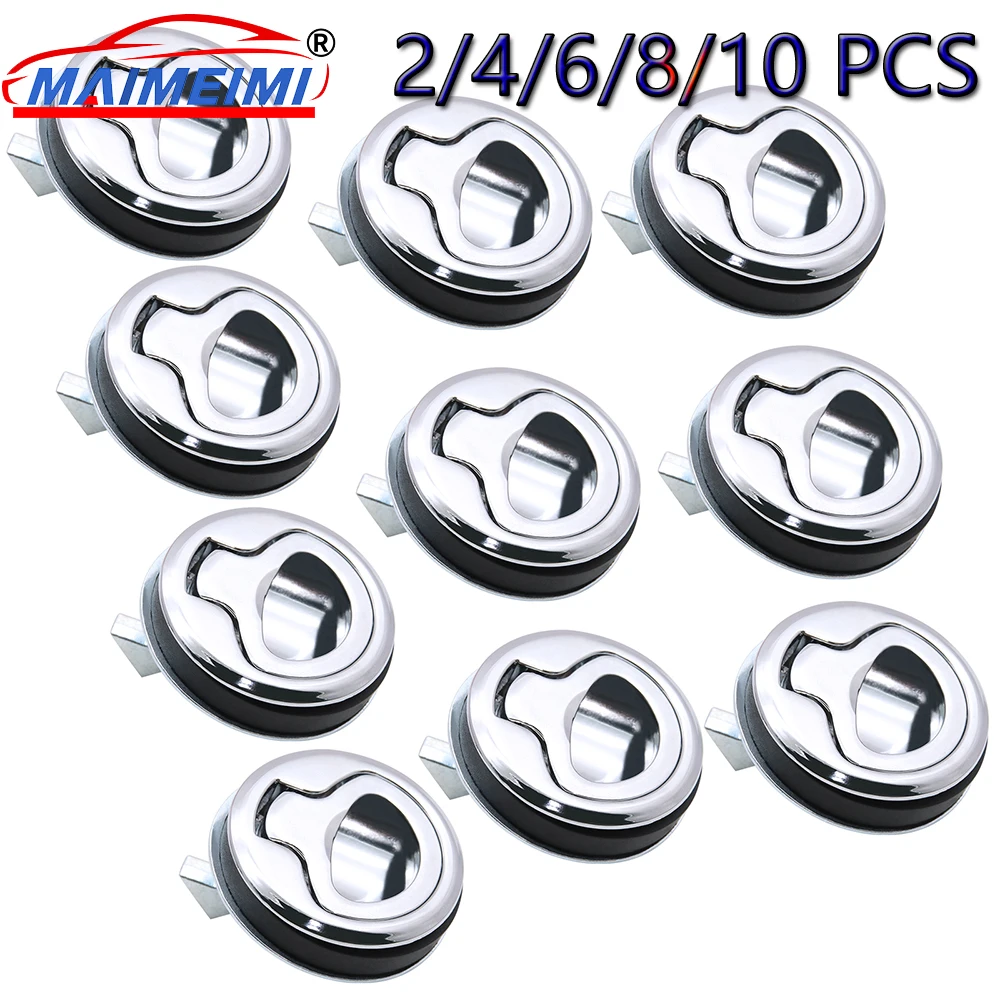 2/4/6/8/10 PCS Boat Deck Hatches Flush Pull Slam Latch Mount Latch Lift For RV Yacht Marine Deck Hatches Locking Locker