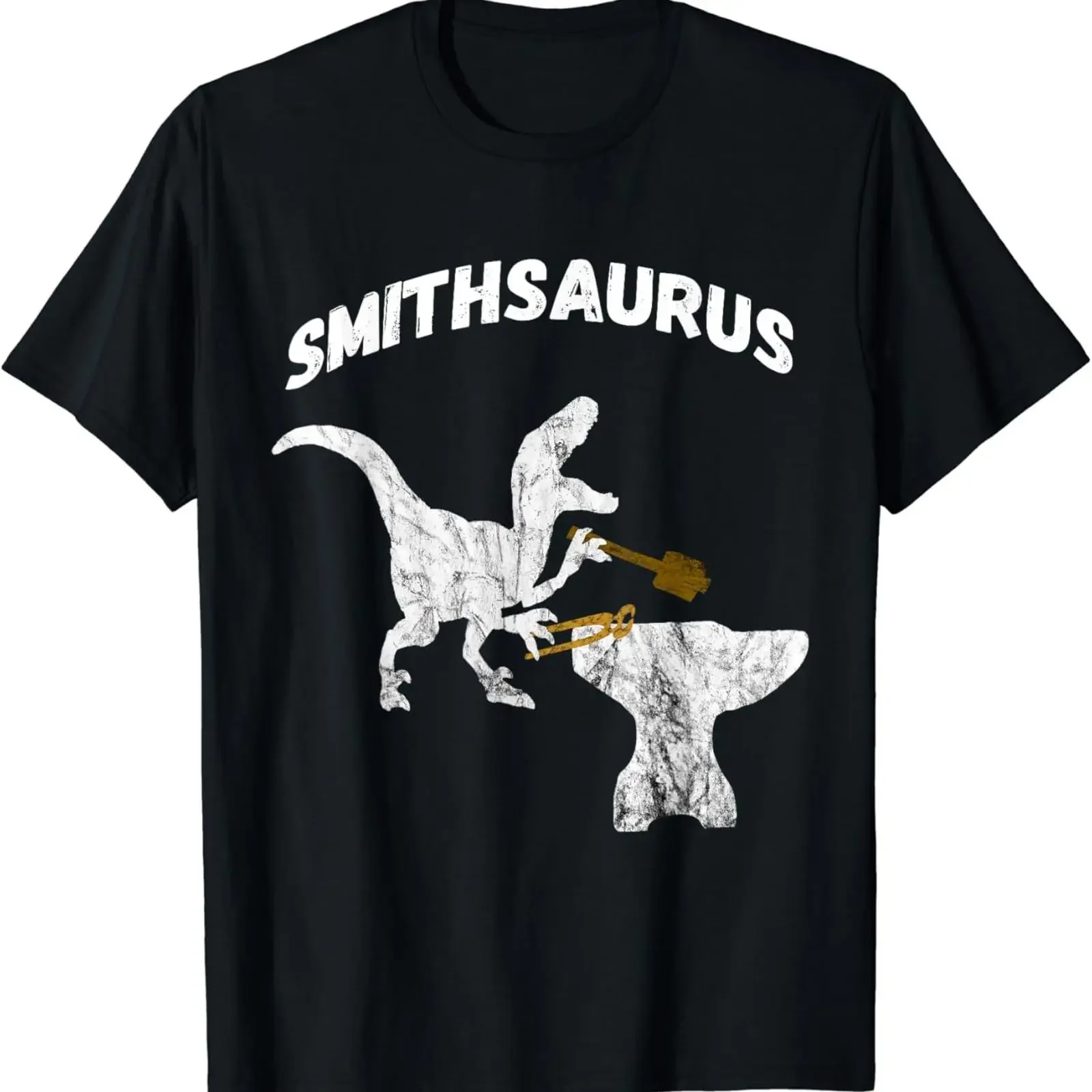 Dinosaurs Blacksmith Tongs Blacksmithing Funny T Shirt vintage Washed homme Casual streetwear fashion Stylish Comfortable