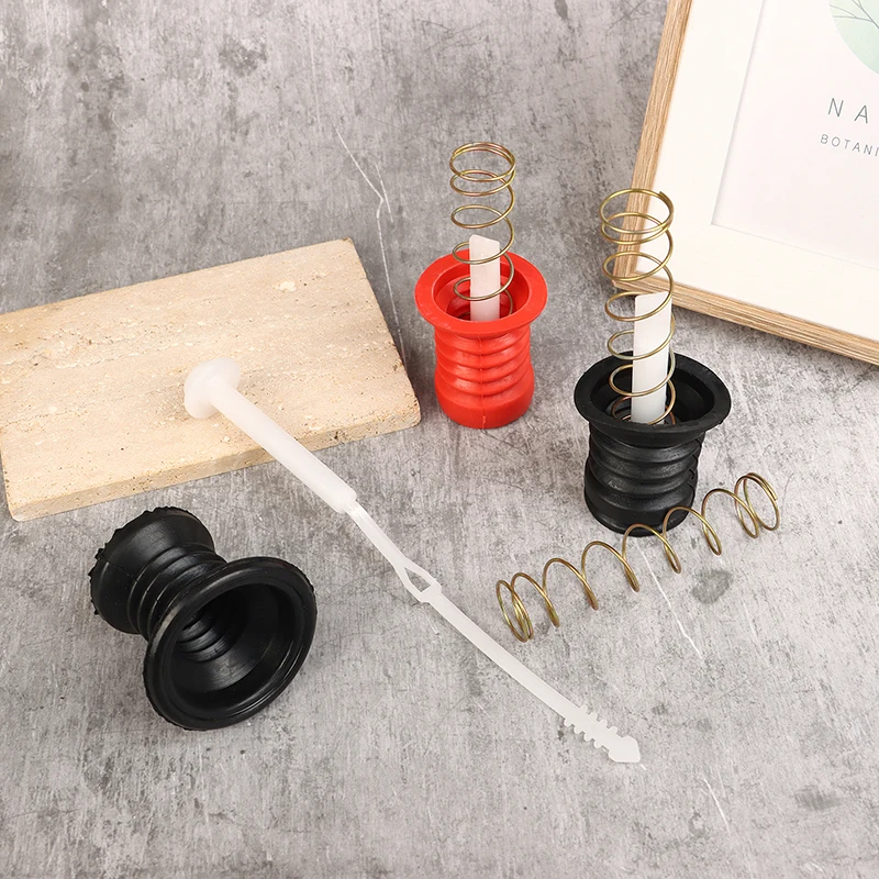 1Pc Washing Machine Rubber Drain Valve Core Sealing Ring Water Blocking Water Sealing Cup Water Blocking Lever Spring With Cap