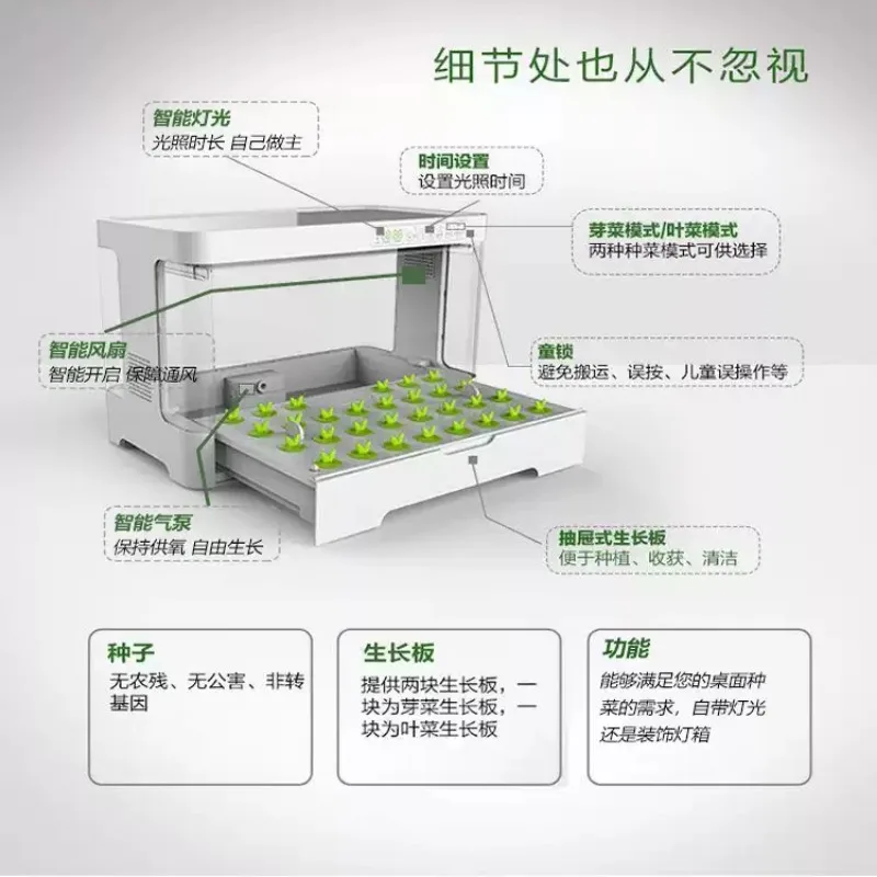 Indoor Intelligent Hydroponic Planter Soilless Cultivation Equipment Home Vegetable Growing System For Desktop Planting