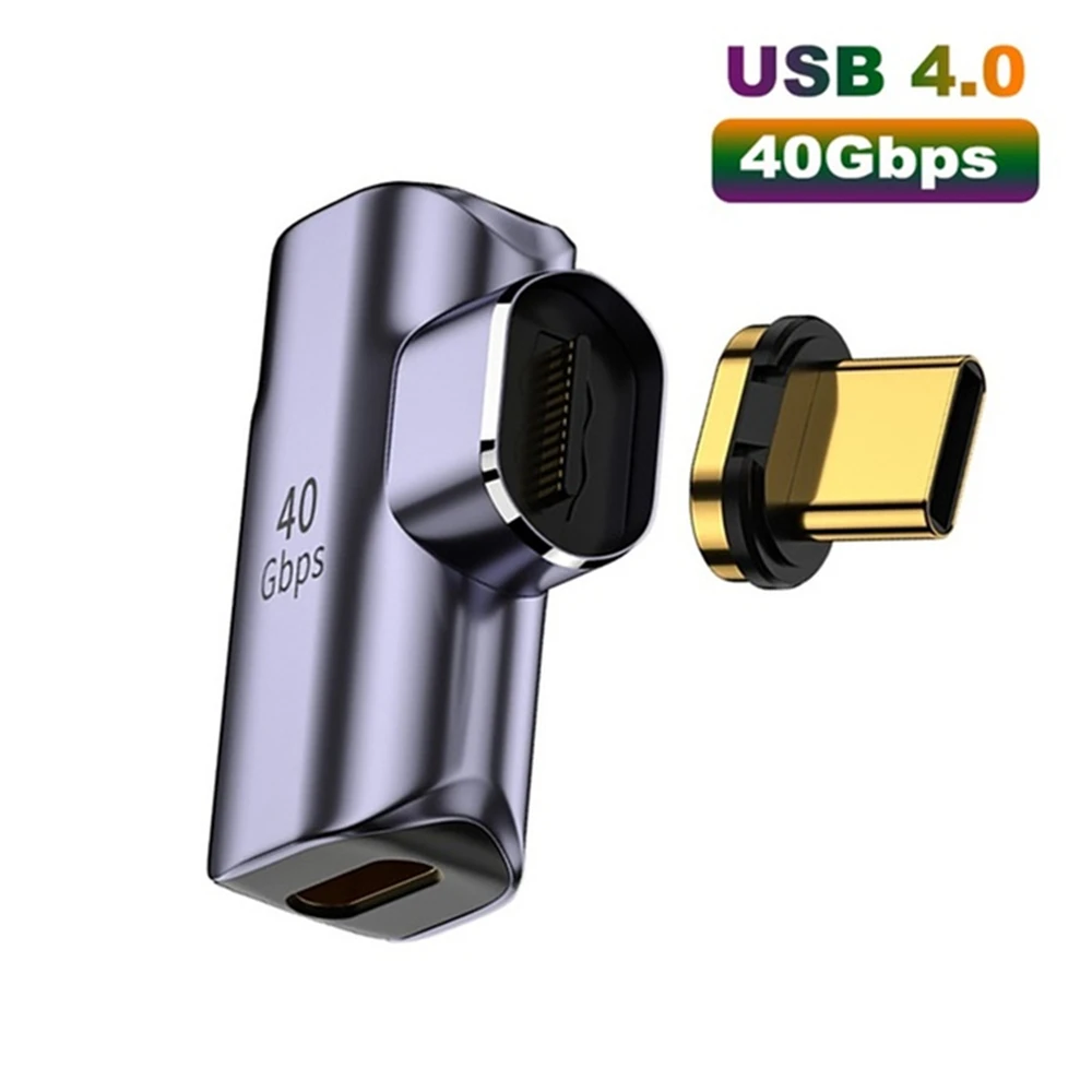 100W Magnetischer USB Typ C Adapter 40Gbps Schnelle Datenübertragung 8K 60Hz Video Tragbarer USB 4.0 Konverter für MacBook Telefon Laptop Ipa – Detail 12