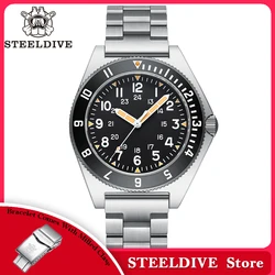 STEELDIVE SD1944 New In 45MM Stainless Steel Case 200M Waterproof NH35 Bright Luminous Sapphire Glass Automatic Dive Watch