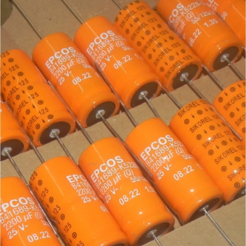 

2PCS Q-class 25V 2200UF car mounted copper foot high-temperature filter electrolytic capacitor B41689K5228Q1
