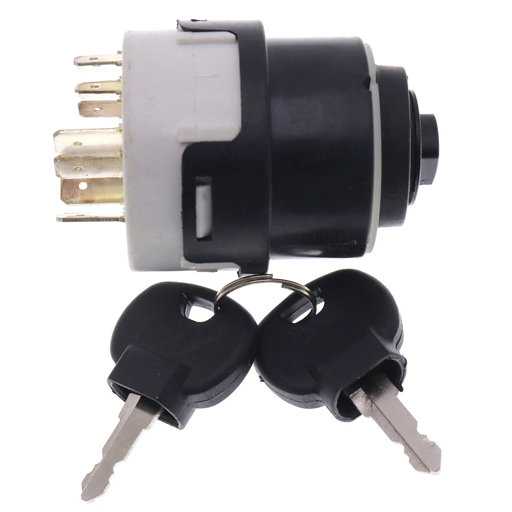 

For JCB Ignition Switch With Two Keys 701/80184 85804674 10 Pins Excavator Part White&Black New Ignition Switch With 2 Keys