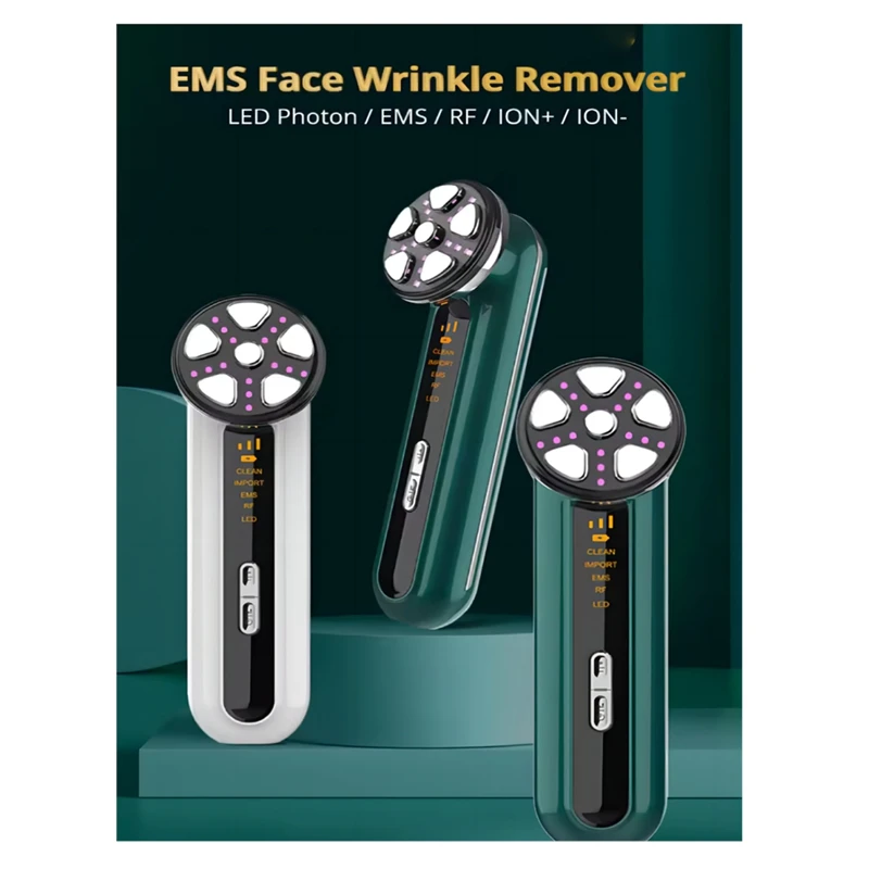 

ABXH Microcurrent Facial Device Face Lifting Machine Neck Skin Tighten Massager LED Light Therapy Vibration Beauty Tool