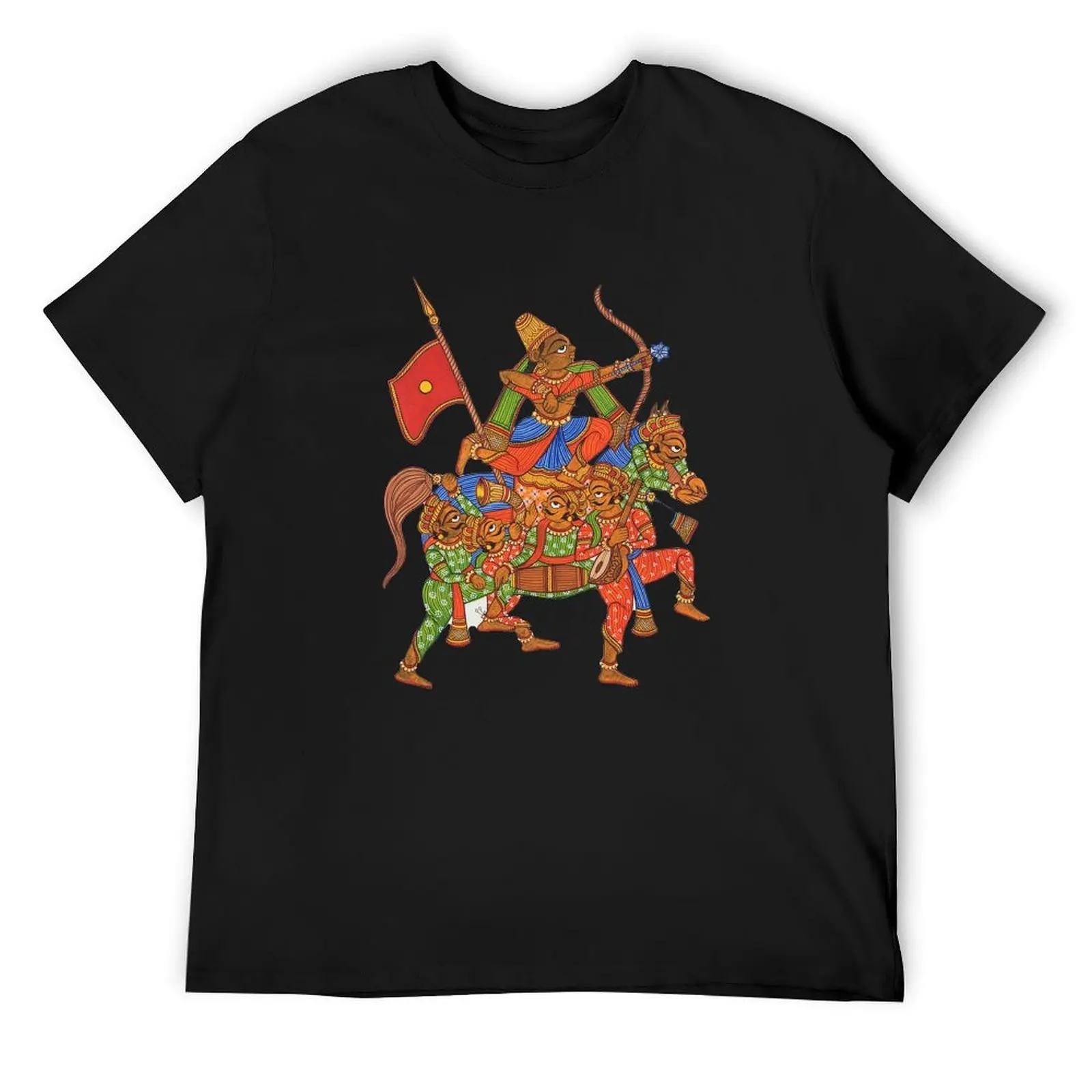 Ashwa purush Horse formation by men, Indian folk art design T-Shirt blanks anime t shirts for men pack