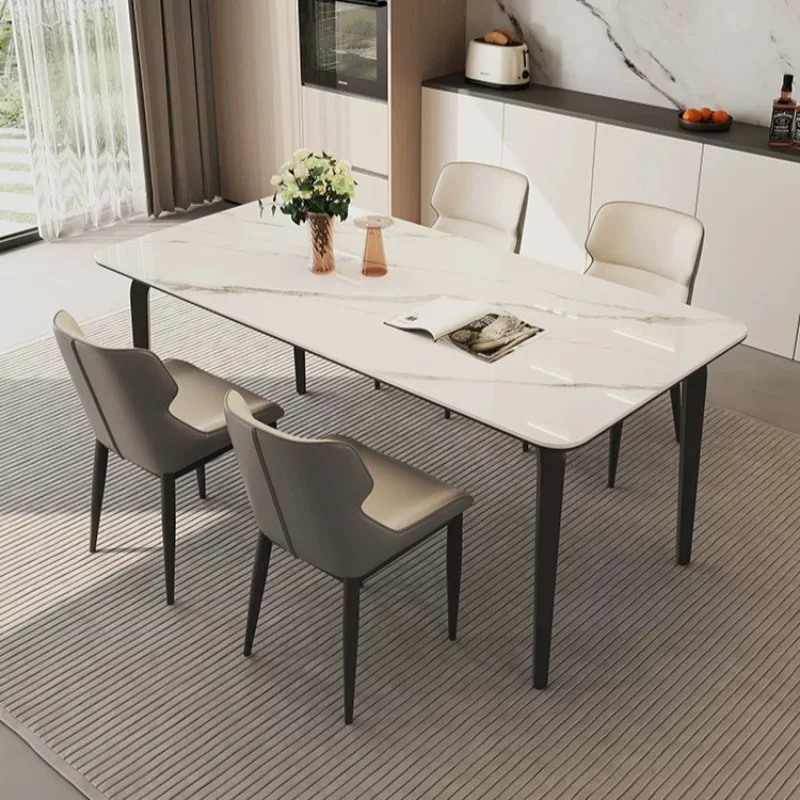 

Unique Hardcover Dining Chairs Service Dining Tables Sets Modern Design Classic Minimalist Kitchen Table Large Italian Furniture