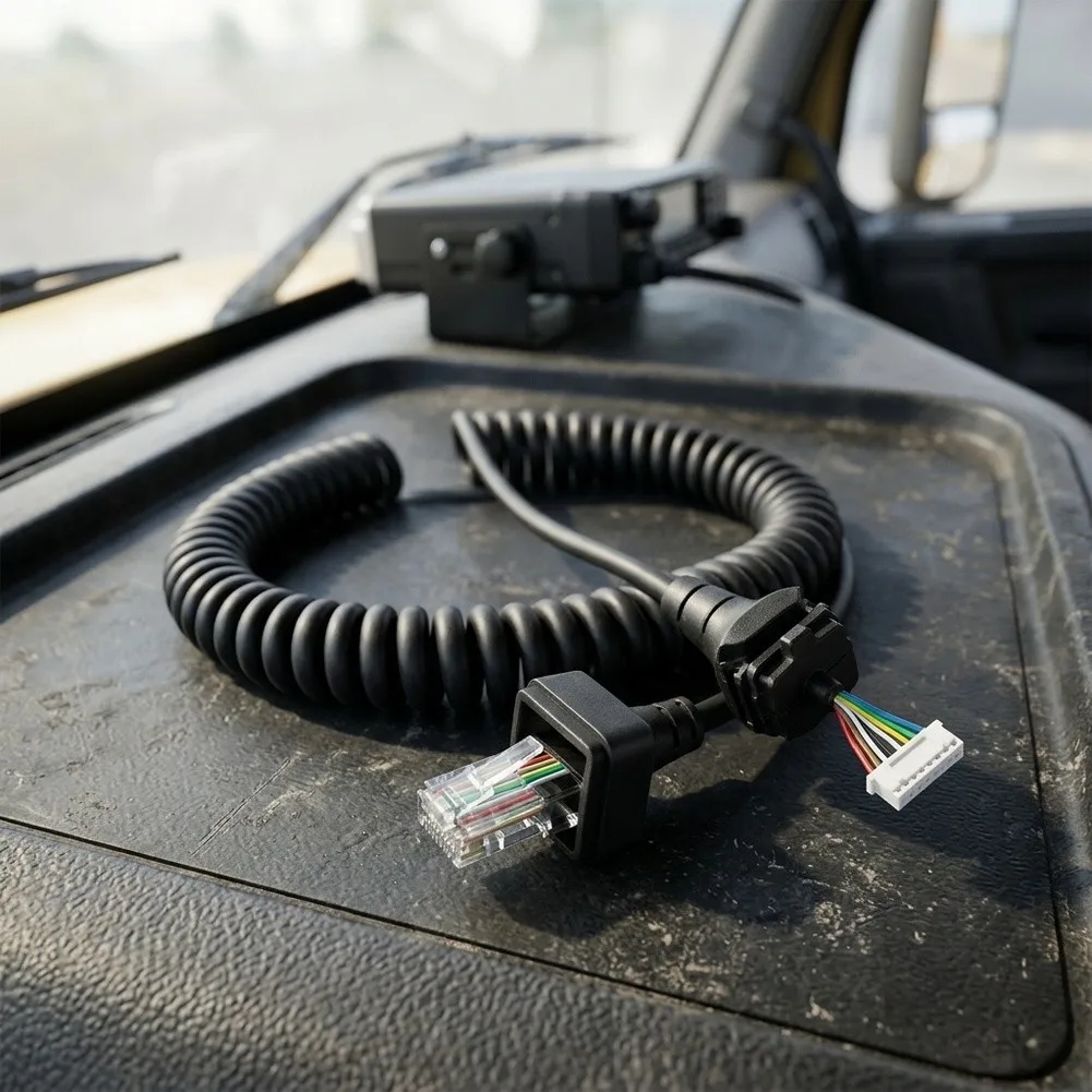 8-pin Connector HM-152 Mic Cable Fleet Operations Copper Core Conductor ABS Housing Flexible Jacket For ICOM IC-2300H