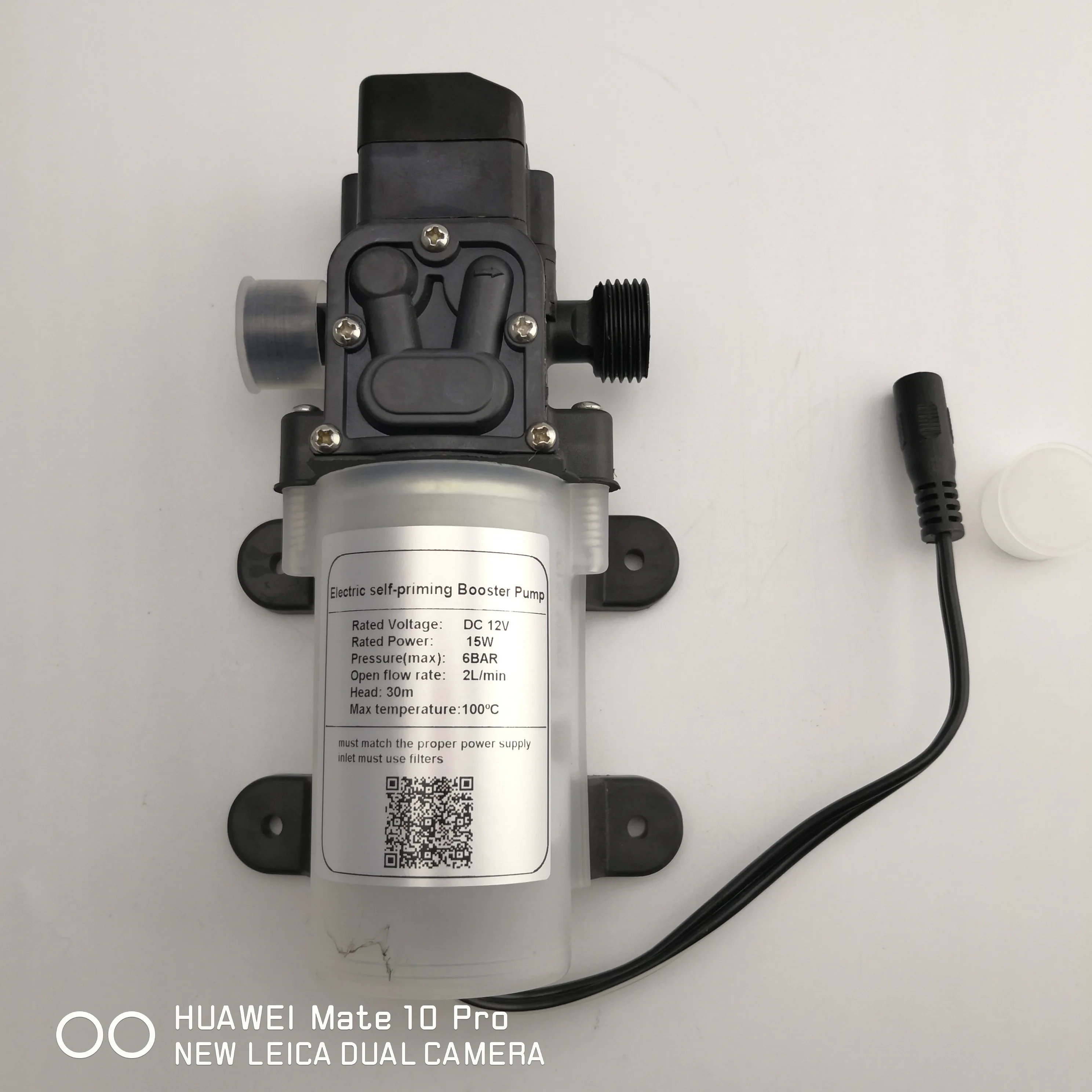 automatic pressure switch type electric self priming dc 12v 15W small diaphragm water booster pump