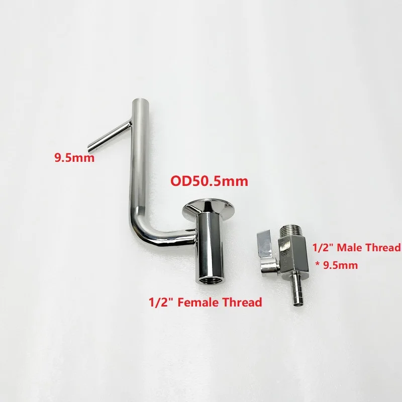 OD50.5mm Tri-clamp Parrot Outlet Device For The Preparation Of Pure Dew,Essential Oil And Homebrew Distillation SS304