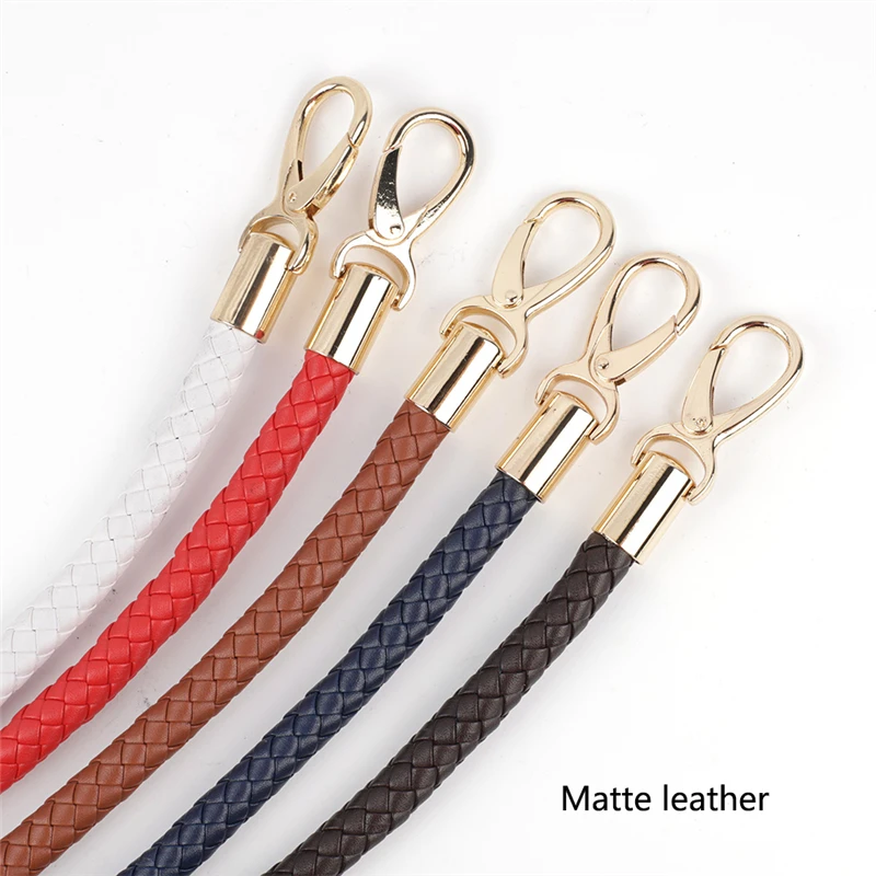 2Pcs 60CM Solid Color Woven PU Handbag Strap Multiple Color Options Handmade Braided Rope Handles For Handbag Shoulder Bag