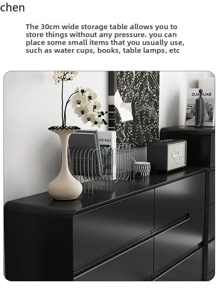 solid wood eight or nine chest cabinet small apartment living room storage cabinet living room decoration